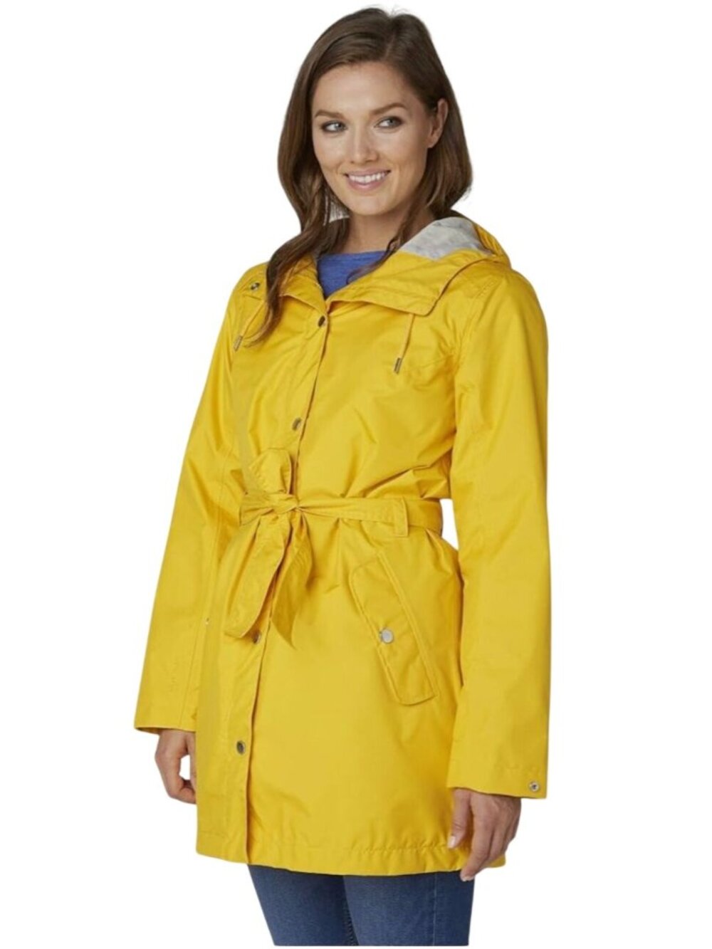 Helly Hansen Performance Rain Jacket Striped Lining Essential Yellow Size XS